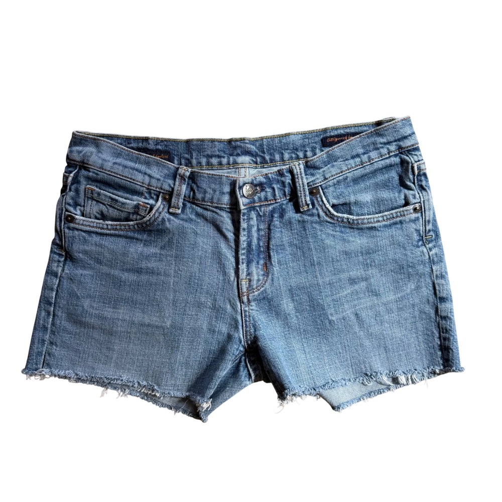 Citizens of Humanity Kelly 001 Shorts 29 Low Rise Cutoff Denim Y2K Made USA